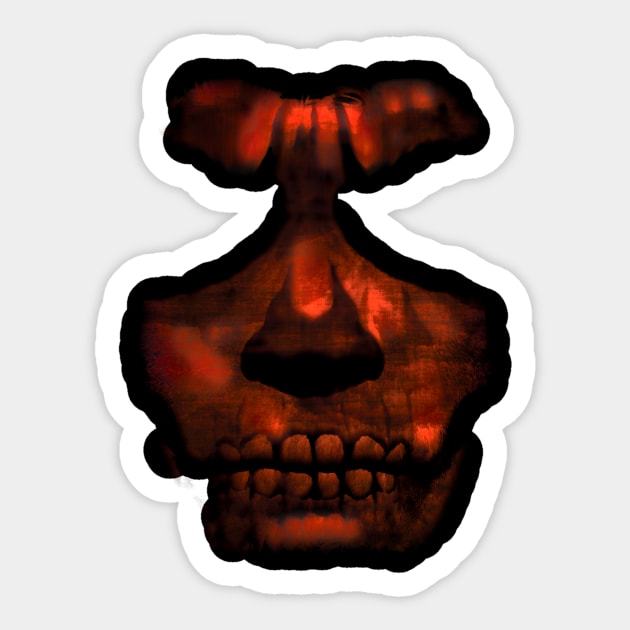 Grunge Skull Sticker by Arcuedes